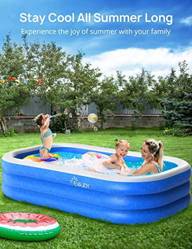 Inflatable Pool, EVAJOY 92''×56''×20'' Inflatable Swimming Pool for Summer Water Party BPA-Free Above Ground Blow Up Kiddie Pool Ball/Sand Pit,Backyard Outdoor Indoor Age 3+