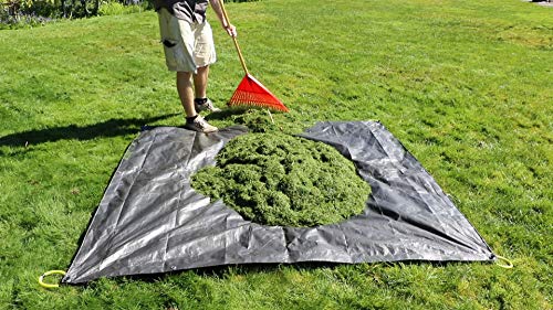 Allsop Home & Garden 31586 Clean-Up Canvas Super Duty Tarp with Interlocking Handles of 300 lb Capacity for Garden and Yard Waste