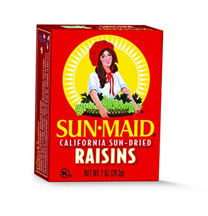 Sun-Maid California Sun-Dried Raisins - (6 Pack) 1 oz Snack-Size Box - Dried Fruit Snack for Lunches, Snacks, and Natural Sweeteners