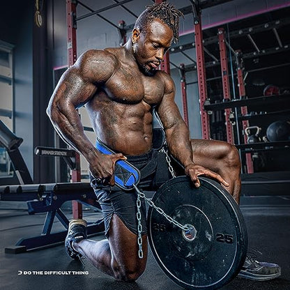 DMoose Dip Belt for Weightlifting - Weighted Pull Up and Squat Belt with Chain for Intense Workouts - Heavy Duty Stainless Steel Chain & Coated D-Ring - Weight Dipping Belt for Pullups and Dips