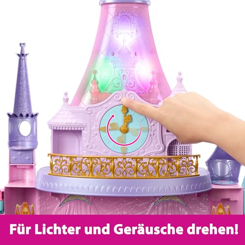 Mattel Disney Princess Toys, Ultimate Castle 4 Ft Tall with Lights & Sounds, 3 Levels, 10 Play Areas and 25+ Furniture & Pieces, Inspired by Disney Movies