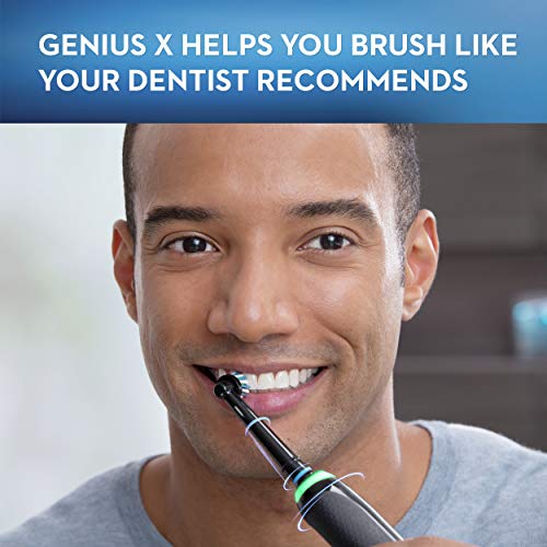 Oral-B Genius X Limited, Electric Toothbrush with Artificial Intelligence, 1 Replacement Brush Head, 1 Travel Case, Midnight Black