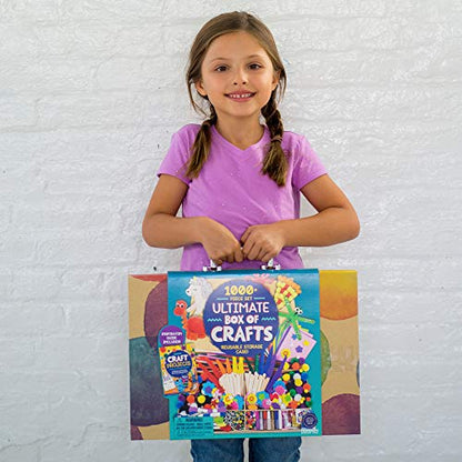 Made By Me Ultimate Craft Box, Art & Craft Activities 1000 Piece Set, Storage Case, Great for Preschool, Adult & Group Projects, Craft Box for Kids Girls & Boys