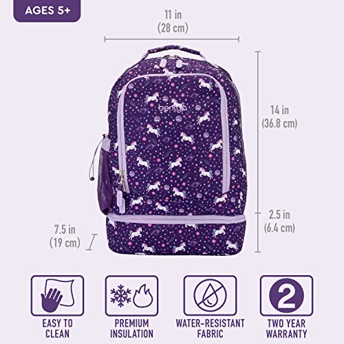 Bentgo® Kids 2-in-1 Backpack & Insulated Lunch Bag (Unicorn)