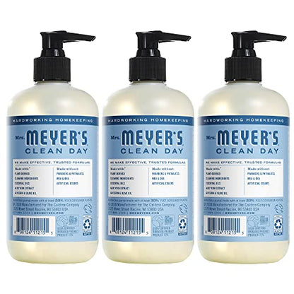 Mrs. Meyer's Hand Soap, Made with Essential Oils, Biodegradable Formula, Rain Water, 12.5 fl. oz - Pack of 3