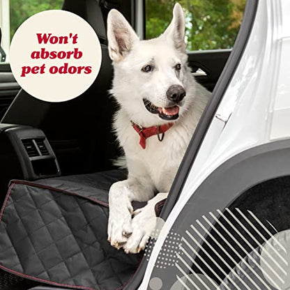 Lusso Gear Dog Car Seat Cover for Back Seat, Protects from Scratches, Scuffs, Shedding, Mud, & More, 100% Waterproof, Non-Slip Cover Stays Securely in Place, Fits Your Car, Truck, & SUV (Black)