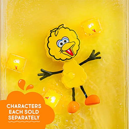 Glo Pals x Sesame Street Water-Activated Light-Up Cubes for Sensory Play (Big Bird - Yellow & Orange)