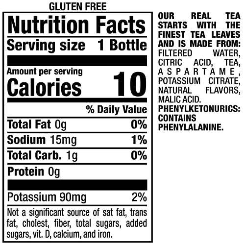 Snapple Zero Sugar Peach Tea, 16 fl oz recycled plastic bottle, Pack of 12