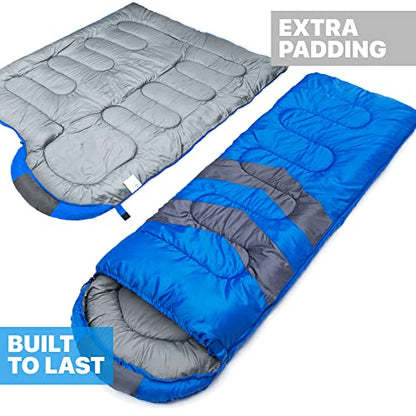 MalloMe Sleeping Bags for Adults Cold Weather & Warm - Backpacking Camping Sleeping Bag for Kids 10-12, Girls, Boys - Lightweight Compact Camping Gear Must Haves Hiking Essentials Sleep Accessories