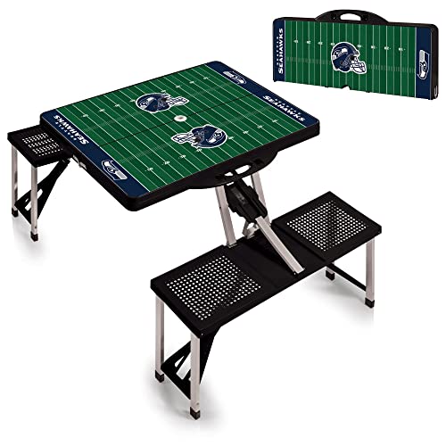 Seattle Seahawks Picnic Table - Black