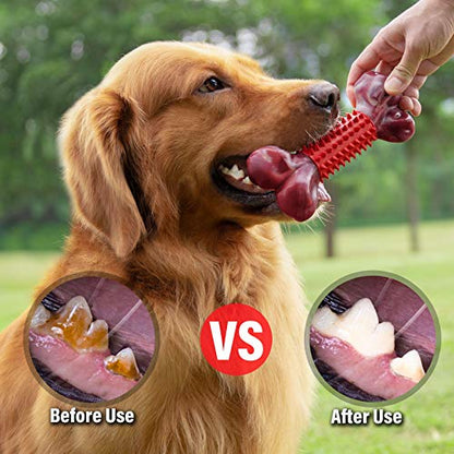 Apasiri Tough Dog Toys for Aggressive Chewers Large Breed, Chew Toys, Durable Bones Made with Nylon and Rubber, Big Indestructible Toy, Medium Puppy Teething chew