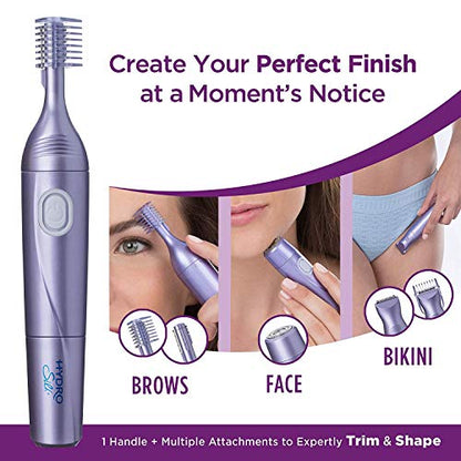 Schick Hydro Silk Perfect Finish Trimmer, 8-in-1 Grooming Kit for Women