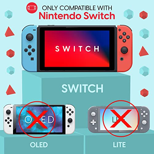 TALK WORKS Nintendo Switch Screen Protector - Scratch, Crack Resistant, Ultra-Thin HD Touchscreen Tempered Glass Cover (Pack of 3)