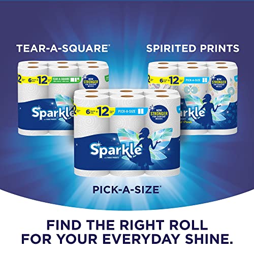 Sparkle® Pick-A-Size® Paper Towels, 6 Double Rolls = 12 Regular Rolls