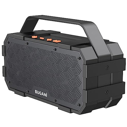 BUGANI Bluetooth Speaker, Portable Bluetooth Speakers with 40W Stereo Sound, Loud Bluetooth Speaker 24H Playtime Support TF Card/AUX, IPX6 Waterproof for Beach Camping Outdoor Indoor