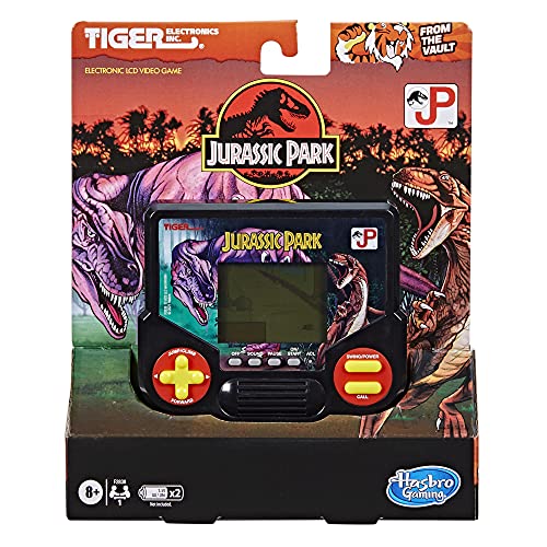 Tiger Electronics Jurassic Park Electronic LCD Video Game, Retro-Inspired 1-Player Handheld Game, Ages 8 and Up