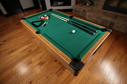 Mizerak Dynasty Space Saver 6.5' Billiard Table with Leg Levelers, Automatic Ball Return, and Classic Green Nylon Cloth