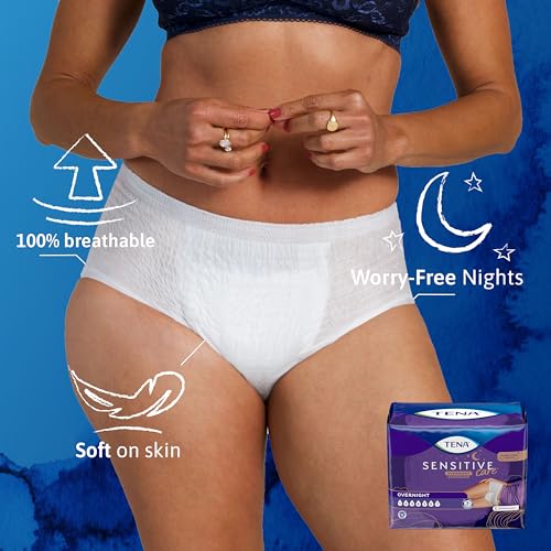 TENA Incontinence Underwear for Women, Overnight Absorbency, Intimates - Large - 56 Count