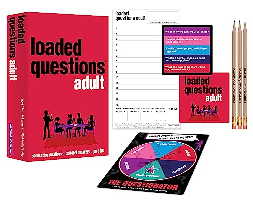 All Things Equal, Inc. ADULT LOADED QUESTIONS, a Rousing Adult Party Game, Over 300 Suggestive, Silly, Stimulating Questions, 4 to 6 Players, for Ages 17 and up