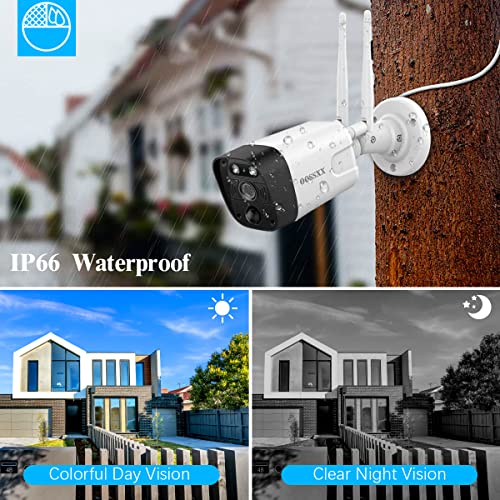 (5.5MP & PIR Detection) 2-Way Audio, Dual Antennas Security Wireless Camera System 3K 5.0MP 1944P Wireless Surveillance Monitor NVR Kits with 4TB Hard Drive, 8Pcs Outdoor WiFi Security Cameras