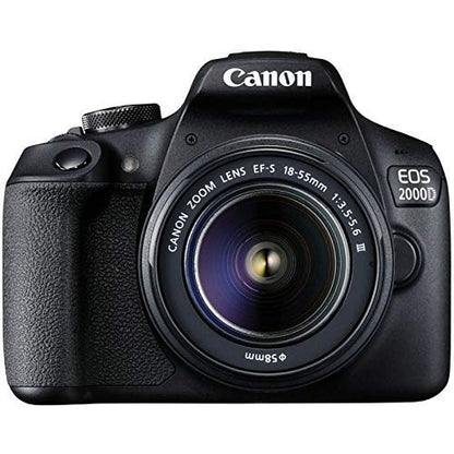 Canon EOS 2000D (Rebel T7) DSLR Camera + 18-55mm III Kit (Renewed)