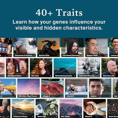 AncestryDNA + Traits Genetic Test Kit: Personalized Genetic Traits, DNA Ethnicity Test, Origins & Ethnicities, Complete DNA Test, Ancestry Reports