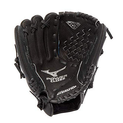 Mizuno GPP1050Y3RY Prospect Series PowerClose Baseball Gloves, 10.5", Left Hand Throw, Black/Royal Tartan Flex Web