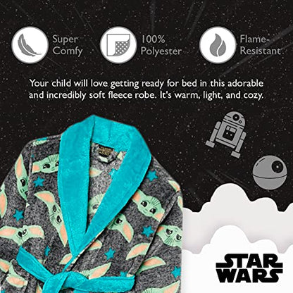 STAR WARS Boys Bathrobe Pajama Set, Blue, 4T US