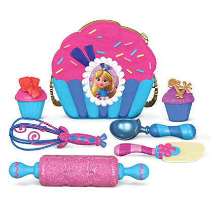 Disney Junior Alice’s Wonderland Bakery Bag Set with Toy Kitchen Accessories, Kids Ages 3 and Up, Officially Licensed Kids Toys for Ages 3 Up by Just Play