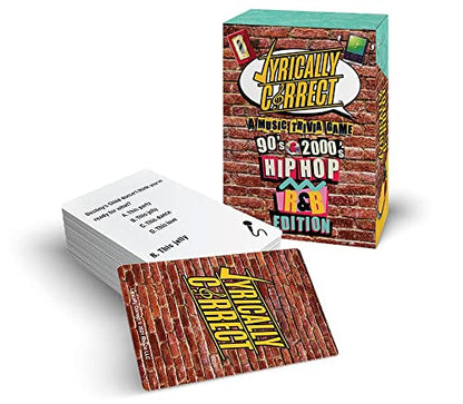 Lyrically Correct 90's and 2000's Hip Hop and R & B Music Trivia Card Game |Multi-Generational Family Gatherings, Adult Game Night and Fun Trivia