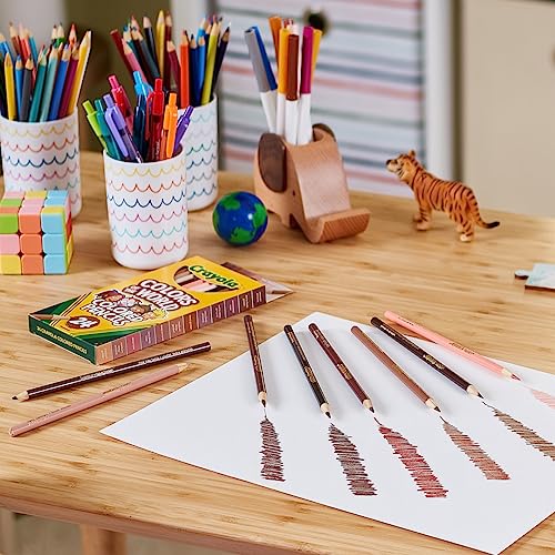 Crayola Colored Pencils 24 Pack, Colors of the World, Skin Tone Colored Pencils, 24 Colors