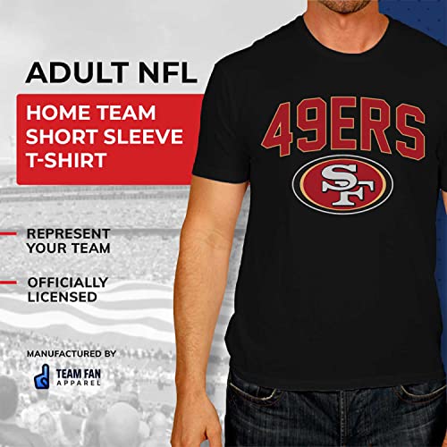 Team Fan Apparel NFL Home Team Tee - Gameday Adult T-Shirt - Pro Football Cotton & Polyester Shirt (San Francisco 49ers - Black, Adult XX-Large)