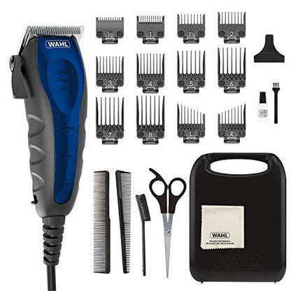 Wahl USA Self Cut Compact Corded Clipper Personal Haircutting Kit with Adjustable Taper Lever, and 12 Hair Clipper Guards for Clipping, Trimming & Personal Grooming – Model 79467