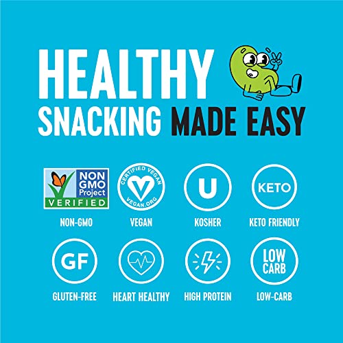 The Only Bean Crunchy Dry Roasted Edamame Snacks (Sea Salt), Keto Snack Food, High Protein (11g) Healthy Snacks, Asian Japanese Snack Gluten Free Lunch Vegan Food 100 Calorie Snack Pack, 0.9oz 10 Pack