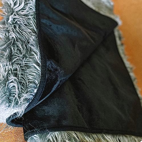 Waterproof Dog Blanket, Plush Throw for Sleeping, Whelping, and Comfort, Pet Fur, Bed, Car, Couch, and Furniture Protection with Soft, Stain Resistant Surface, Machine Washable (80" x 60", Grey)
