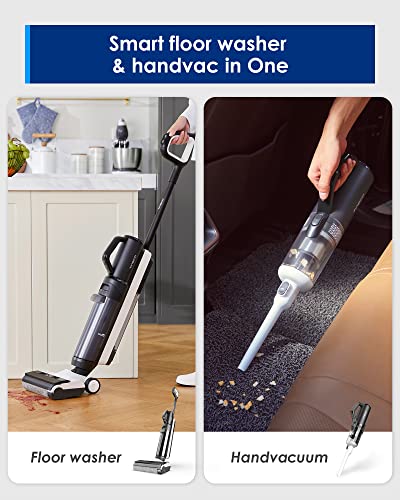 Tineco Smart Wet Dry Vacuum Cleaners, Floor Cleaner Mop 2-in-1 Cordless Vacuum for Multi-Surface, Lightweight and Handheld, Floor ONE S5 Combo