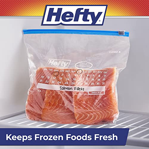 Hefty Slider Freezer Calendar Bags, Gallon Size, 100 Total Bags, 25 Count (Pack of 4)