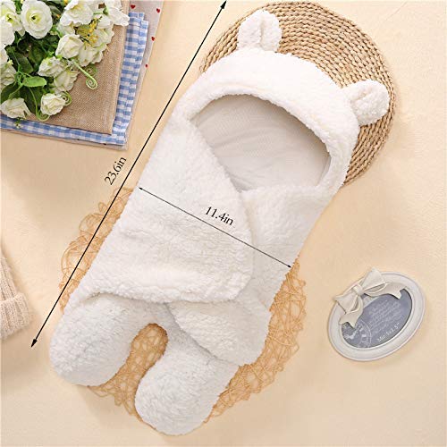 Baby Swaddle Blanket Boys Girls Cute Cotton Plush Receiving Blanket Soft Newborn Sleeping Wraps for Infant 0-6 Months