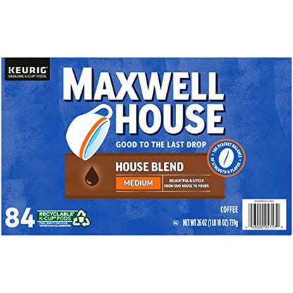 Maxwell House House Blend Medium Roast K-Cup Coffee Pods (84 Pods)