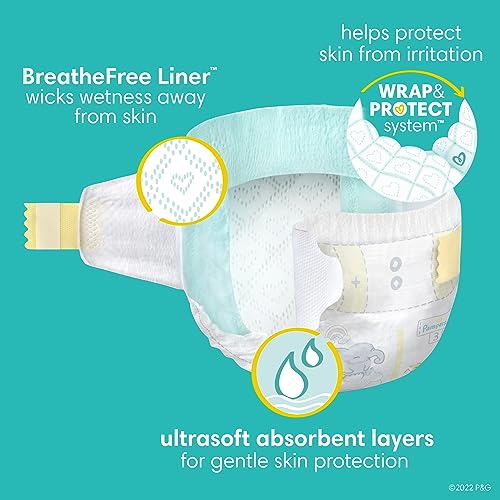 Pampers Swaddlers Diapers - Size 4, One Month Supply (150 Count), Ultra Soft Disposable Baby Diapers