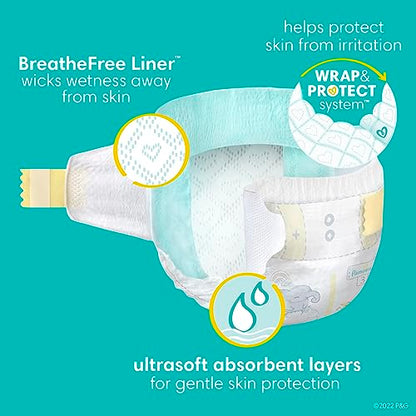 Pampers Swaddlers Diapers - Size 4, One Month Supply (150 Count), Ultra Soft Disposable Baby Diapers