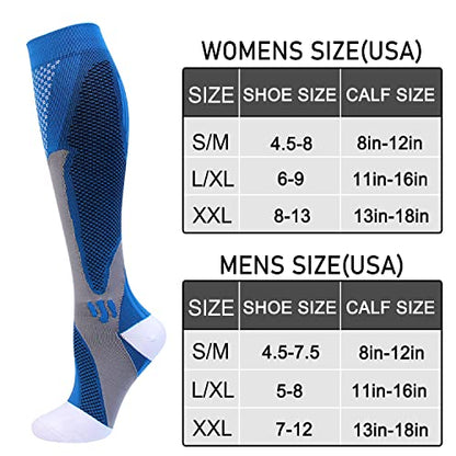 HYRIXDIRECT Compression Socks for Men Women 20-30 mmHg Medical Compression Socks for Sports Nurses Athletic Socks