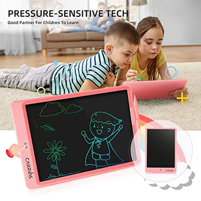 CARRVAS LCD Writing Tablet Doodle Board 10inch Colorful Drawing Tablet Writing Pad Reusable Drawing pad Toy Gifts for 3 4 5 6 7 8 Years Old Toddler Boys Girls