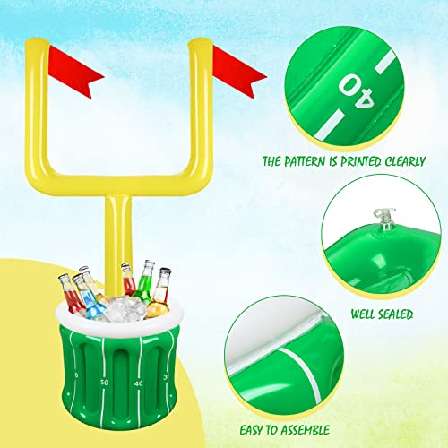 Zhanmai 3 Pieces Inflatable Football Drink Cooler, Inflatable Goal Post Drink Beverage Football Cooler for Game Day, Tailgate Accessories Sports Theme Party Favors Supplies(Soccer)