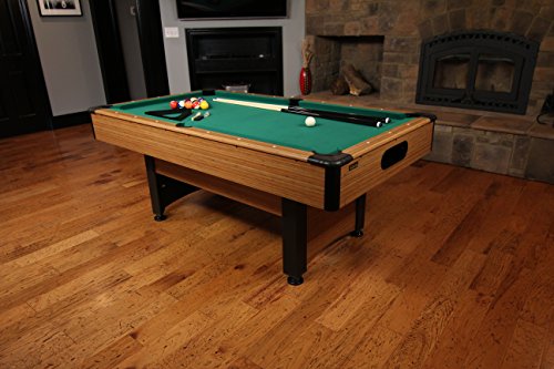 Mizerak Dynasty Space Saver 6.5' Billiard Table with Leg Levelers, Automatic Ball Return, and Classic Green Nylon Cloth