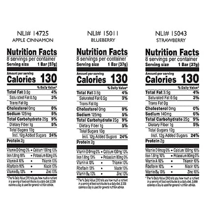 Nutri-Grain Soft Baked Breakfast Bars, Made with Whole Grains, Kids Snacks, Variety Pack (4 Boxes, 32 Bars)