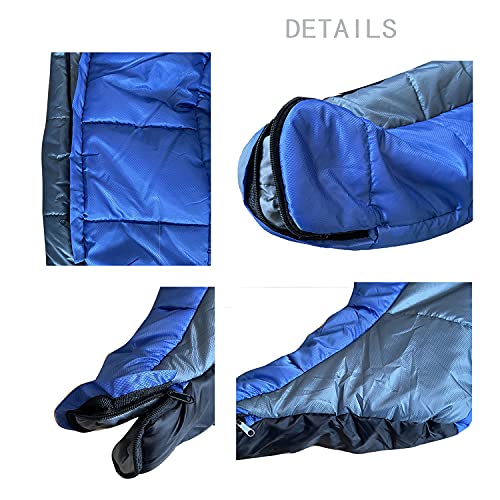 Gaorui Mummy Sleeping Bag Humanoid Sleeping Bag Outdoor Camping Sleeping Bag Winter Indoor Outdoor Portable Ultralight Warm Adult Windproof Sleeping Bag (Blue2#, M)