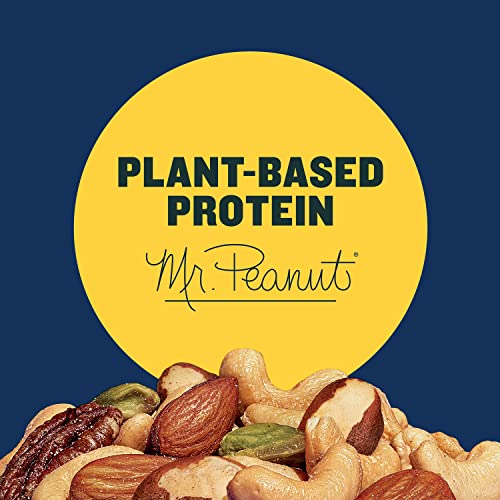 PLANTERS Deluxe Salted Mixed Nuts, Party Snacks, Plant-Based Protein 34oz (1 Container)