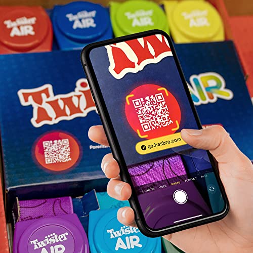 Hasbro Gaming Twister Air Game | AR App Play Game with Wrist and Ankle Bands | Links to Smart Devices | Active Party Games for Kids and Adults | Ages 8+ | for 1+ Players
