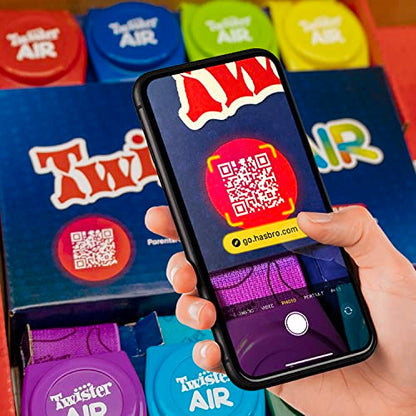 Hasbro Gaming Twister Air Game | AR App Play Game with Wrist and Ankle Bands | Links to Smart Devices | Active Party Games for Kids and Adults | Ages 8+ | for 1+ Players